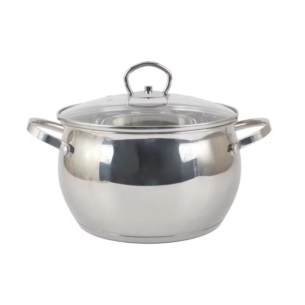 Stainless Steel Casserole With Glass Lid — 4
