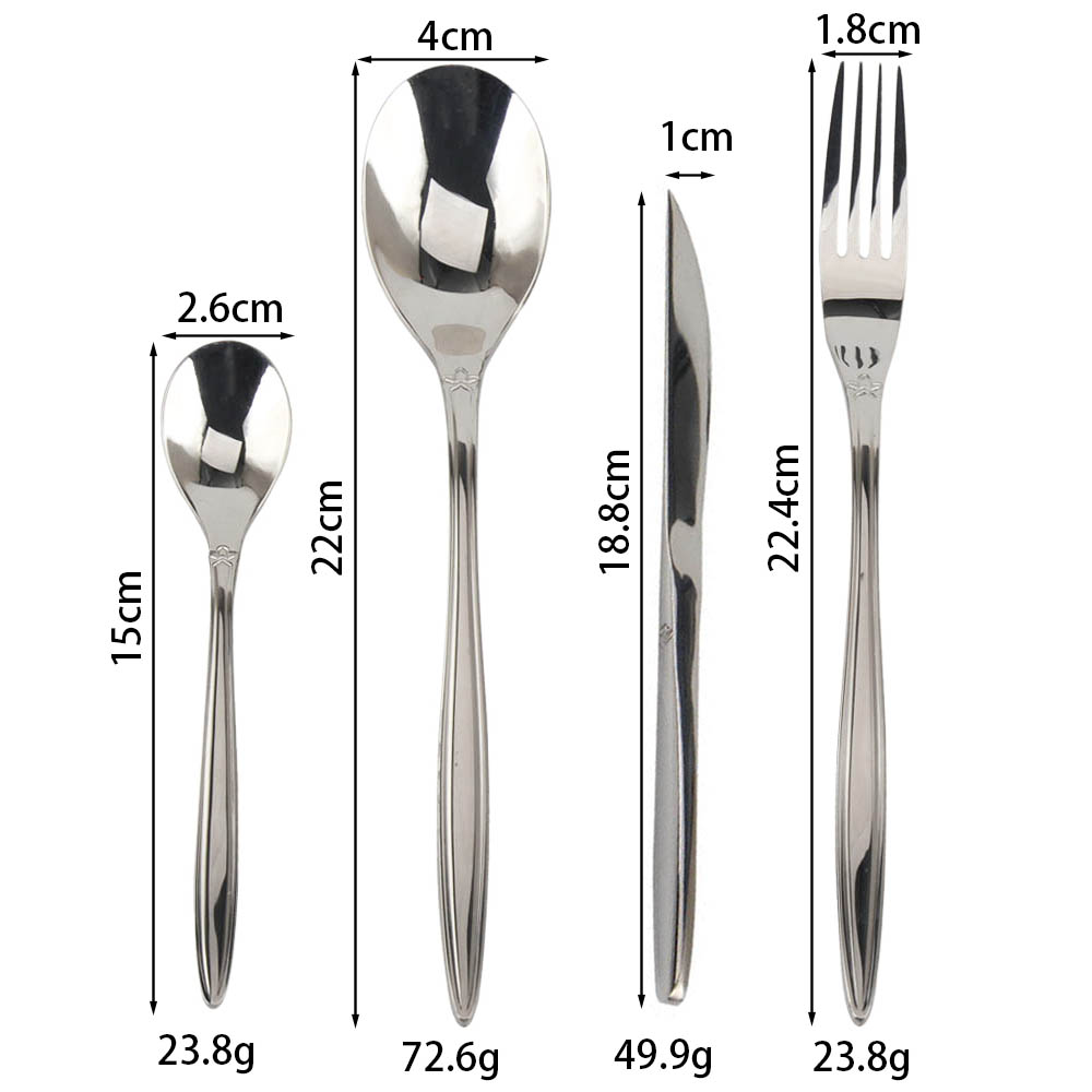 Food-Grade Stainless Steel Flatware Cutlery Sets — 8