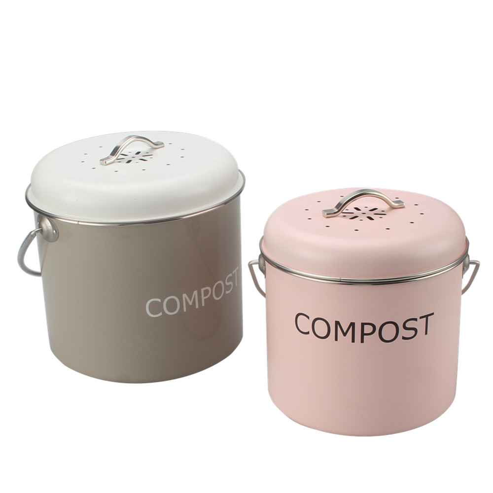 Indoor Multi-Color 0.8 Gallon Stainless Steel Compost Pail
