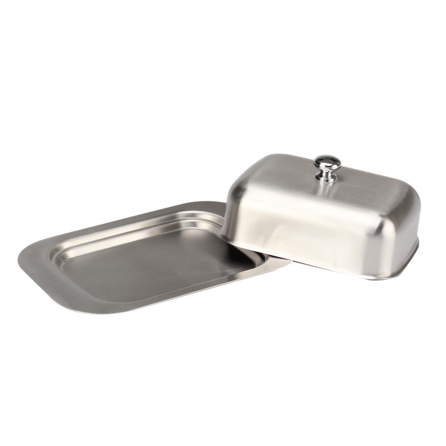 Stainless Steel Butter Dish With Lid — product information