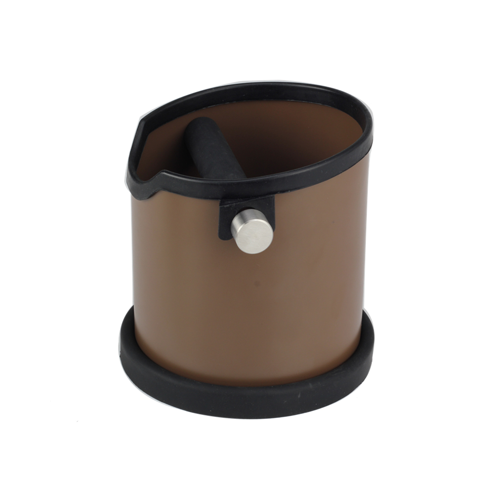 Stainless Steel Espresso Knock Box Non Slip Coffee Ground Knock Box With Rubber Ring — product information