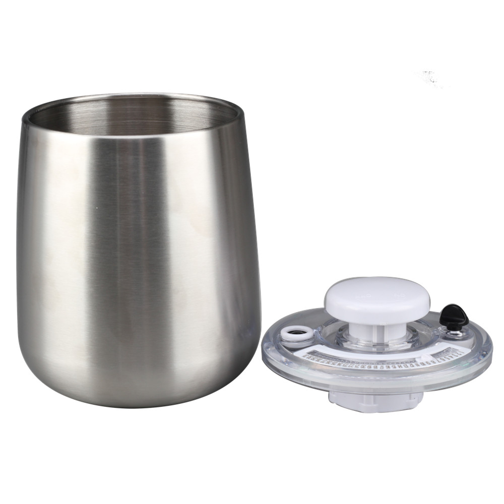 Stainless Steel Airtight Canister Food Storage Container, Kitchen Jar With Clear Lid — 6