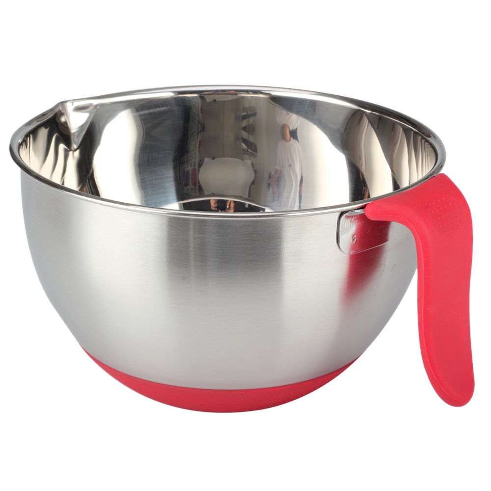 Stainless Steel Mixing Bowl Set With Long Handle — 7