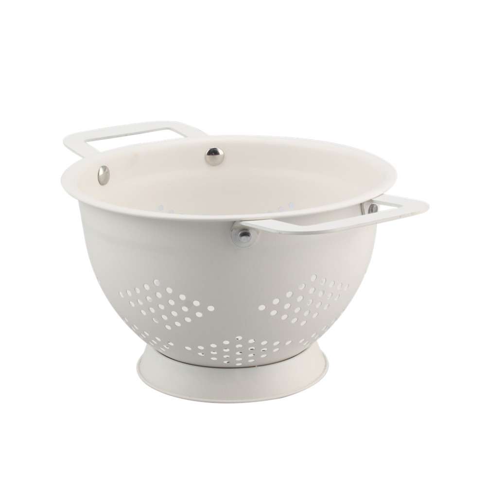 Morden Design White Stainless Steel Colander — product information