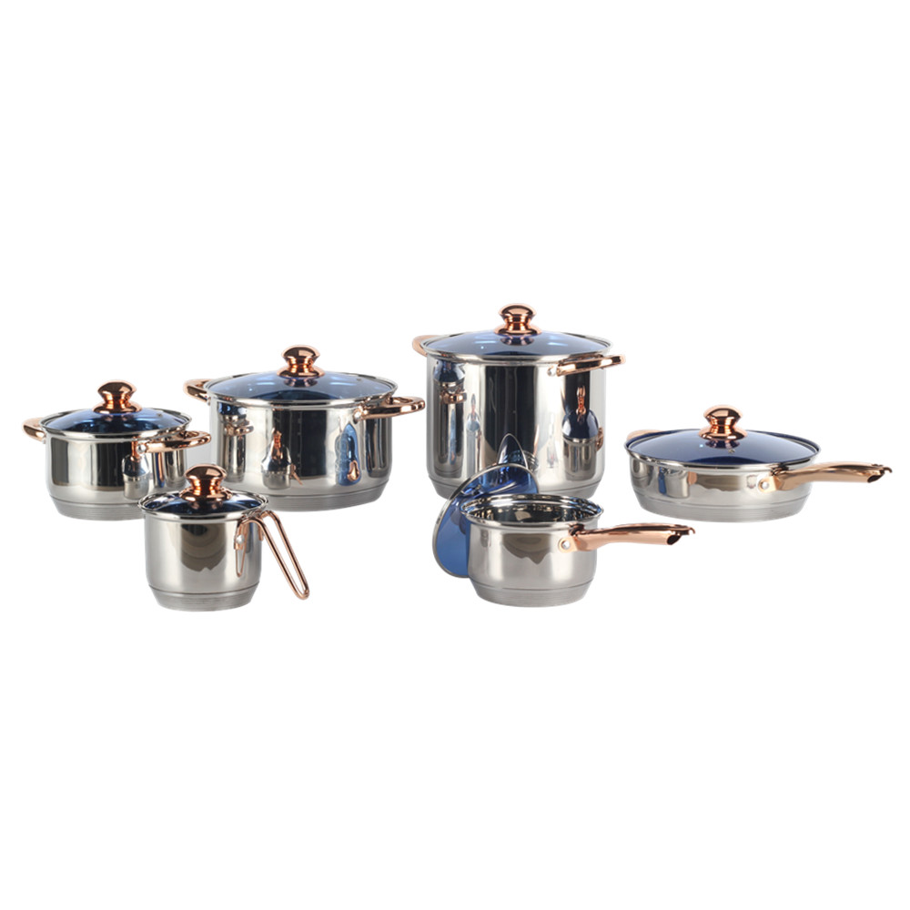 12pcs Non-Stick Cookware Setwith Golden Handle — 2