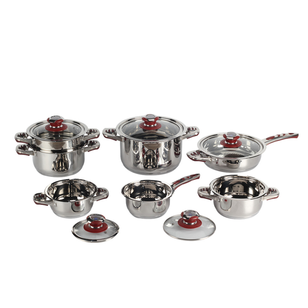 Stainless Steel Cookware Set With Heat Manage Thermometer Knob — 3