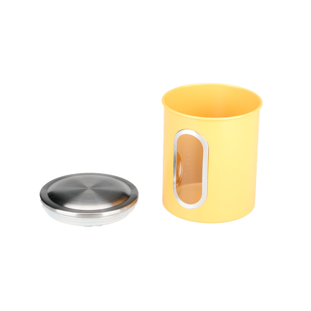 Airtight Stainless Steel Canisters Sets for The Kitchen With See Window — product information