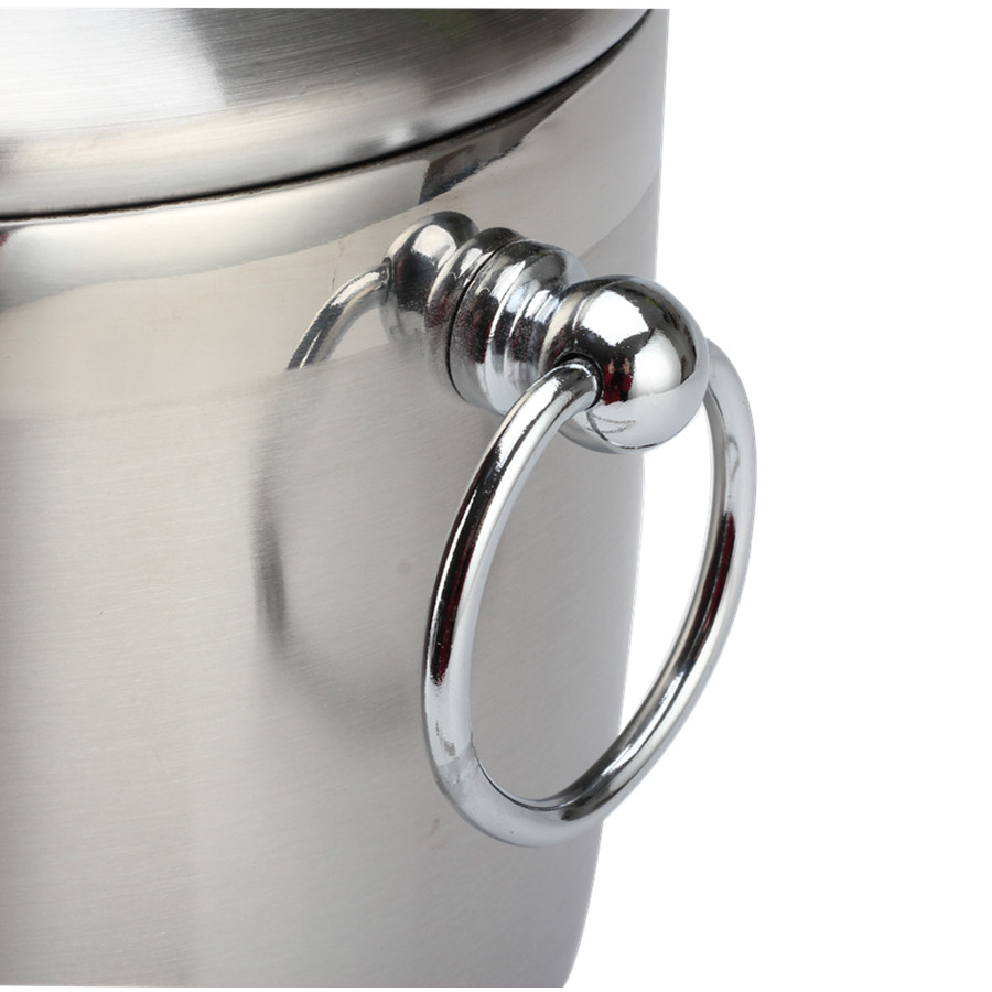 3L Ice Cube Container, Double Wall, Stainless Steel Ice Bucket With Lid — 6