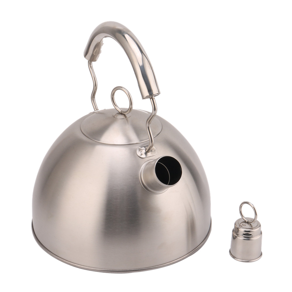 Silver-Stainless Steel Whistling Tea Kettle — 3