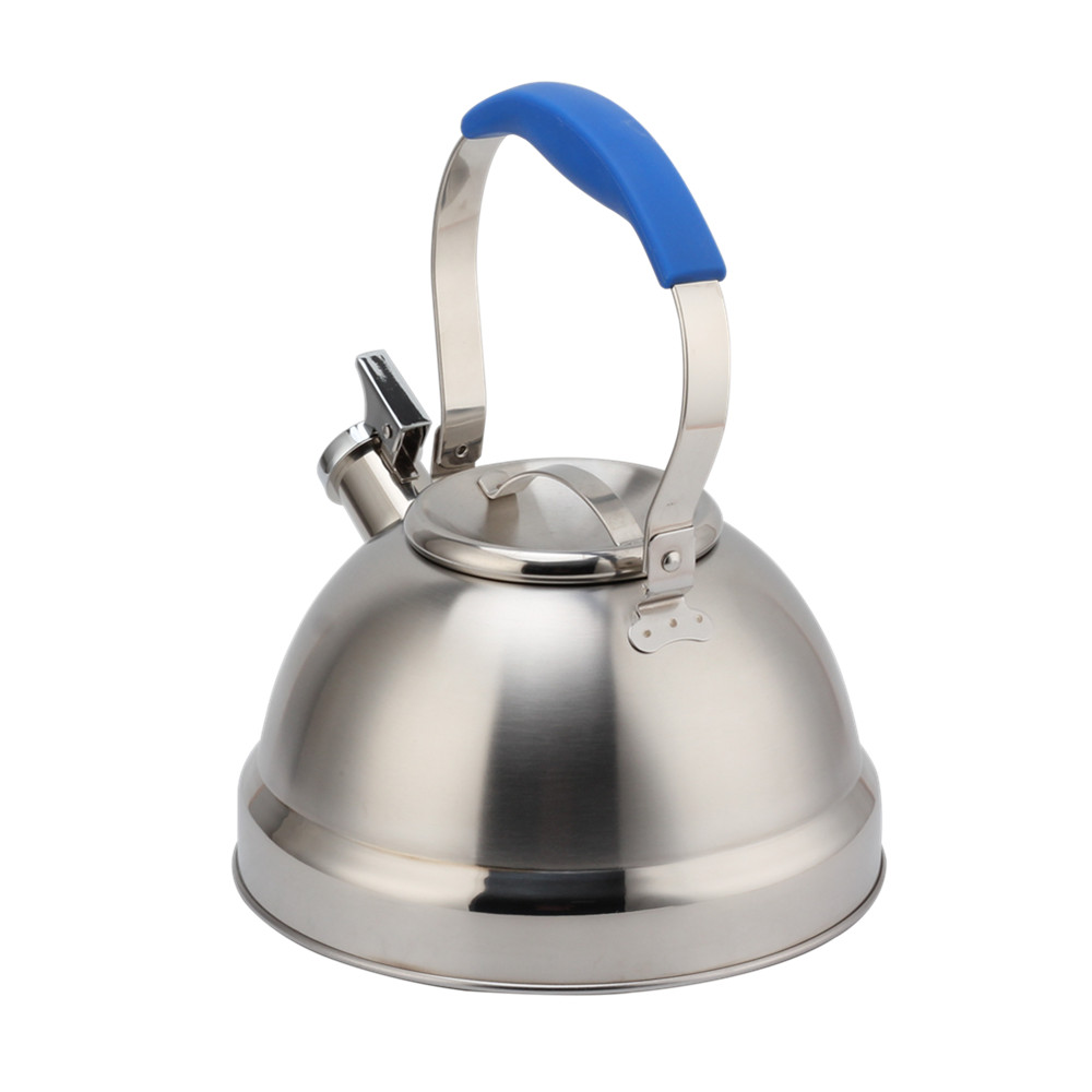 Stainless Steel Whistling Kettle - Tea Kettle for Stove - Blue Handle — 5