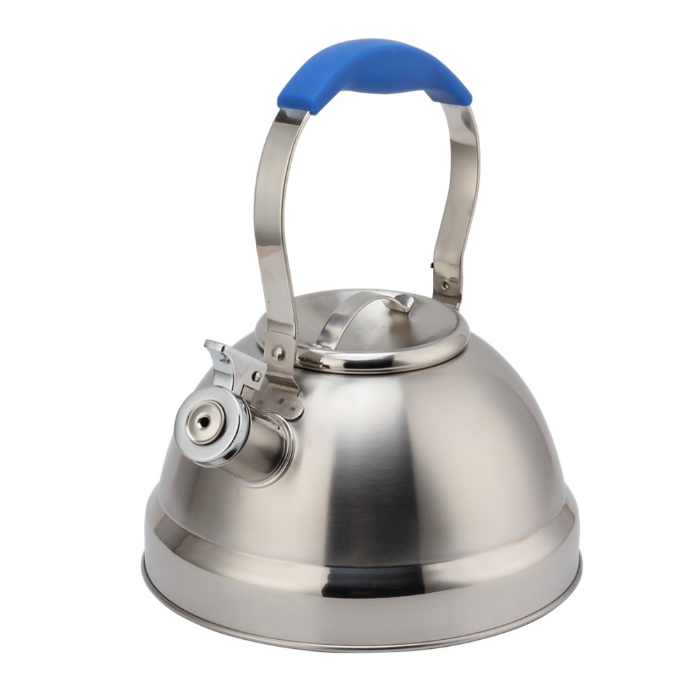 Stainless Steel Whistling Kettle - Tea Kettle for Stove - Blue Handle — 4