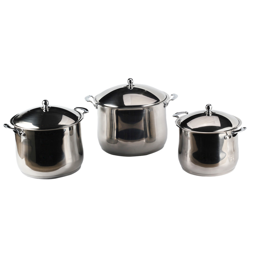 3pcs Stainless Steel Stockpot — 2
