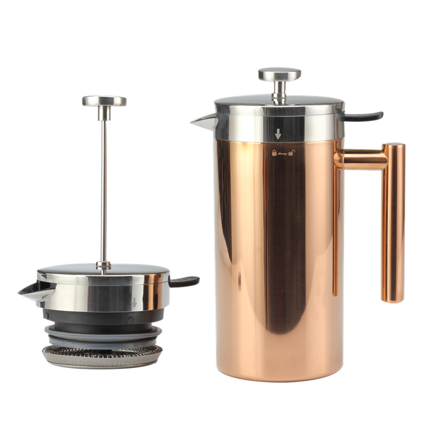 Stainless Steel Manual Coffee Makers for Home, Office Or Camping,Copper — product information