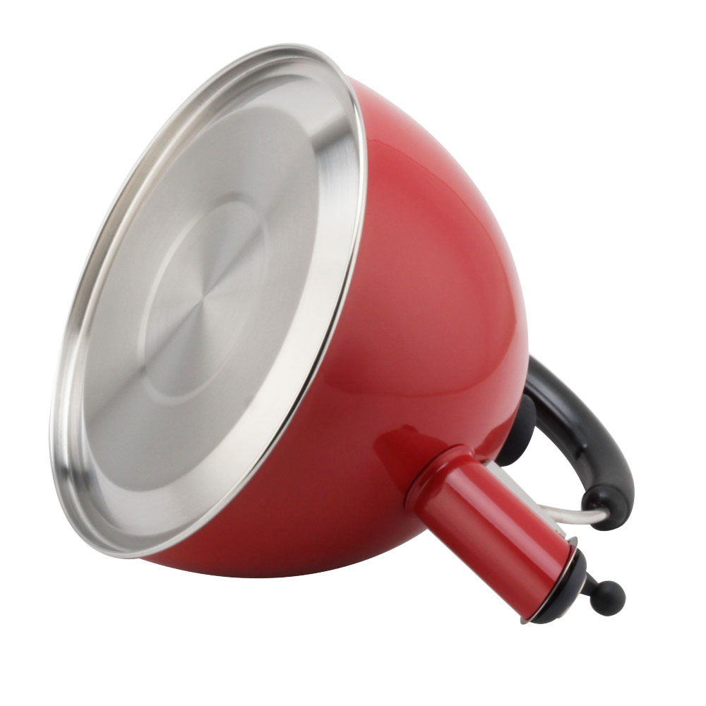 Modern S/S Whistling Kettle for Kitchen Red — 3