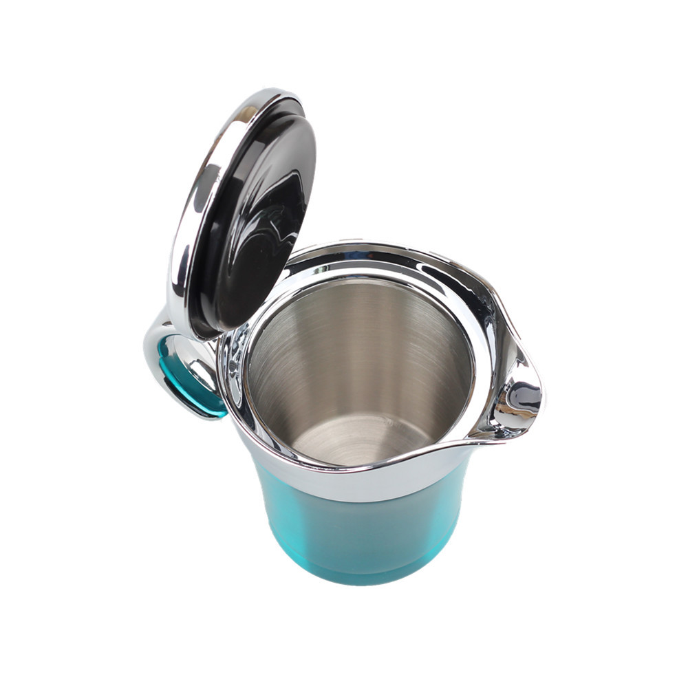 Stainless-Steel Double Insulated Gravy Boat - Sauce Jug With Hinged Lid — product information