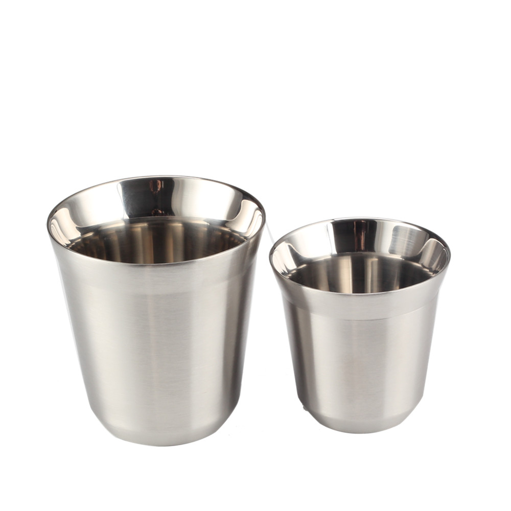 Stainless Steel Espresso Cups Double Wall Insulated Coffee Mugs — product information