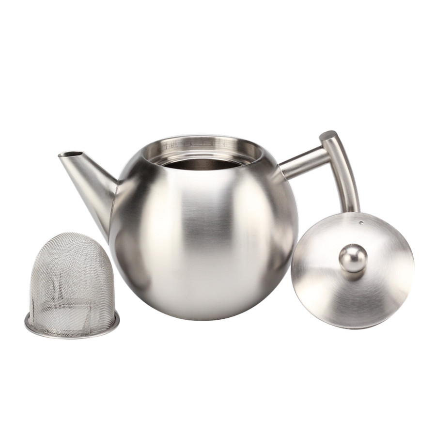 Double Walled Stainless Steel Tea Containing Kettle, Easy Pour Tea Pot — 5