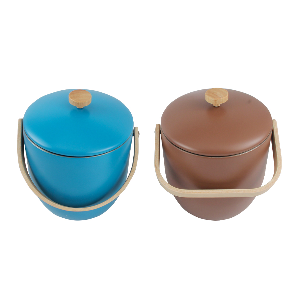 Stainless Steel Insulated Ice Bucket With Removable Lid — 4