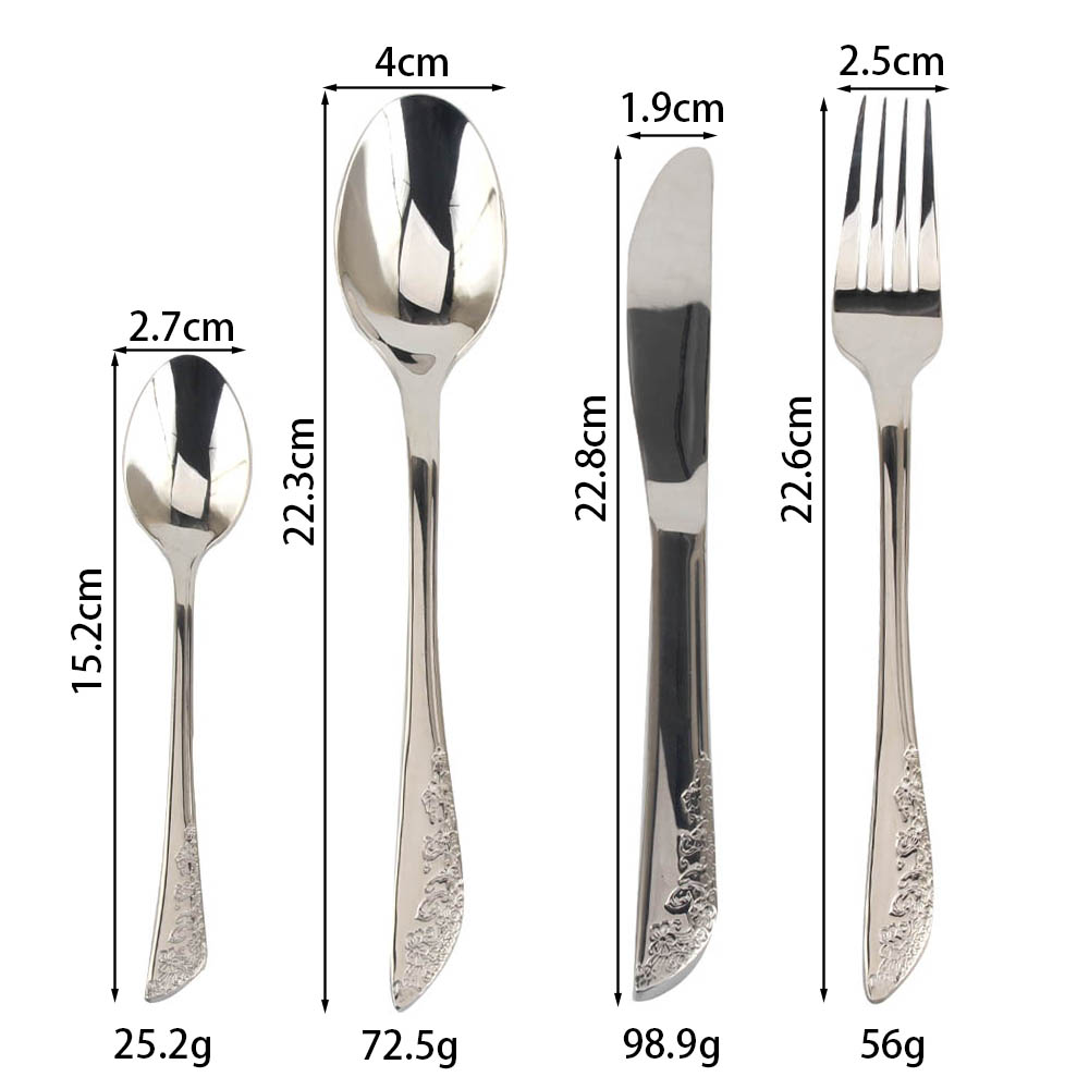 Stainless Steel Mirror Polished Cutlery Set Include Forks Spoons Knives, Mirror Polished Tableware Set — 10