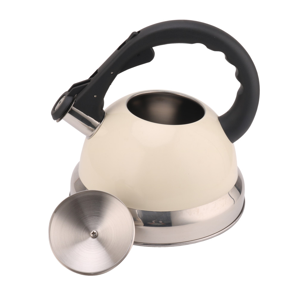 Whistling Tea Kettle With Silicone Handle (White) — 6
