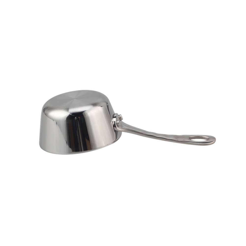 Silver Triply Mini Stainless Steel Sauce Pan — 6