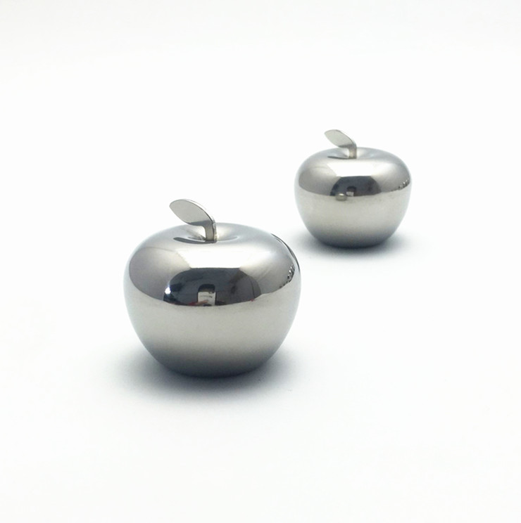 Apple Shape Whiskey Stone, Stainless Steel Ice Cubes With High Cooling