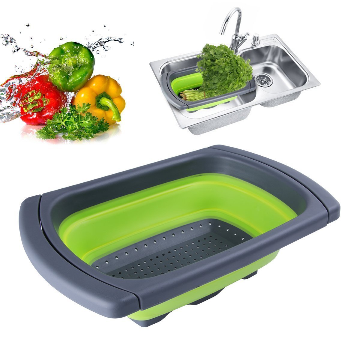 Collapsible Kitchen Colander (Square Shape) — 5
