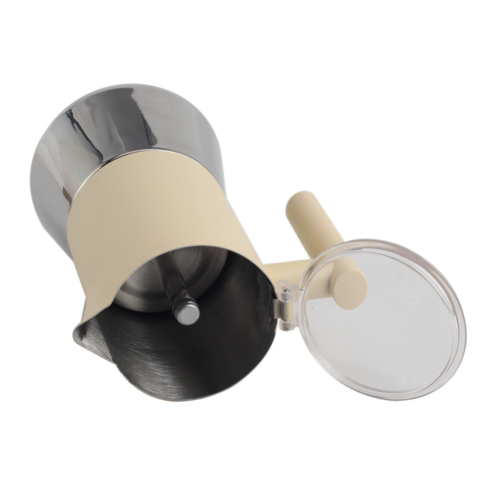 Stainless Steel Moka Pot With Clear Lid — 3