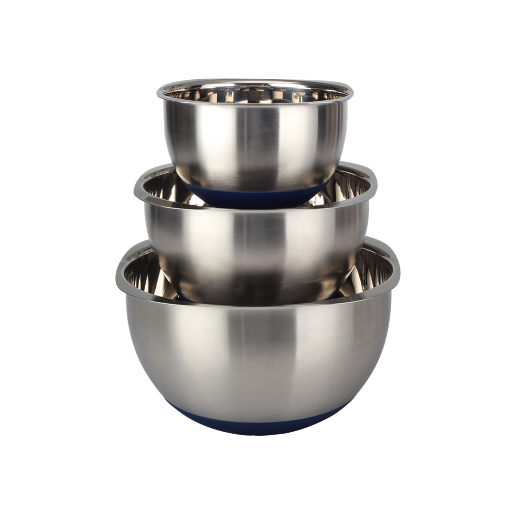 Stainless Steel Square Mixing Bowls, Food Storage Bowl Set — 4