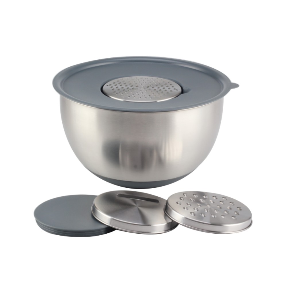 Set Of 4 Non Slip Silicone Bottom Metal Nesting Bowls — 4