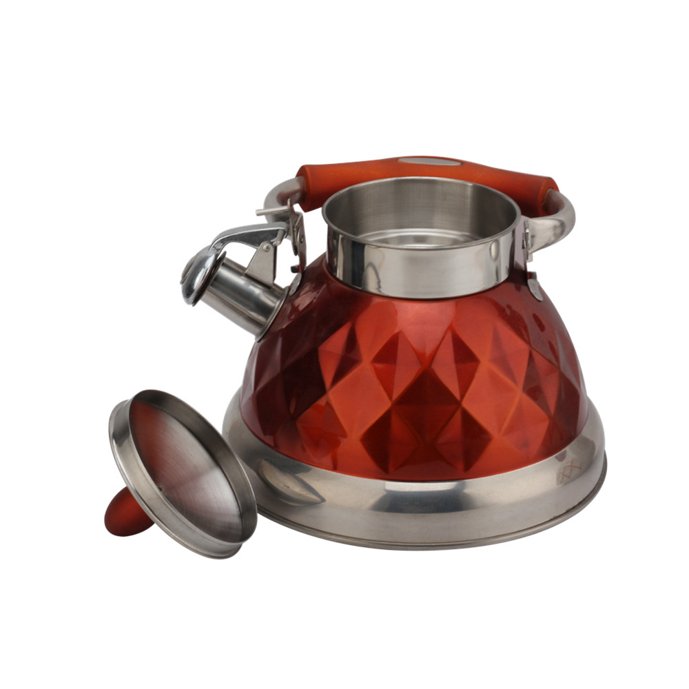 Impressive Whistling Kettle-Stainless Steel-Red — 6