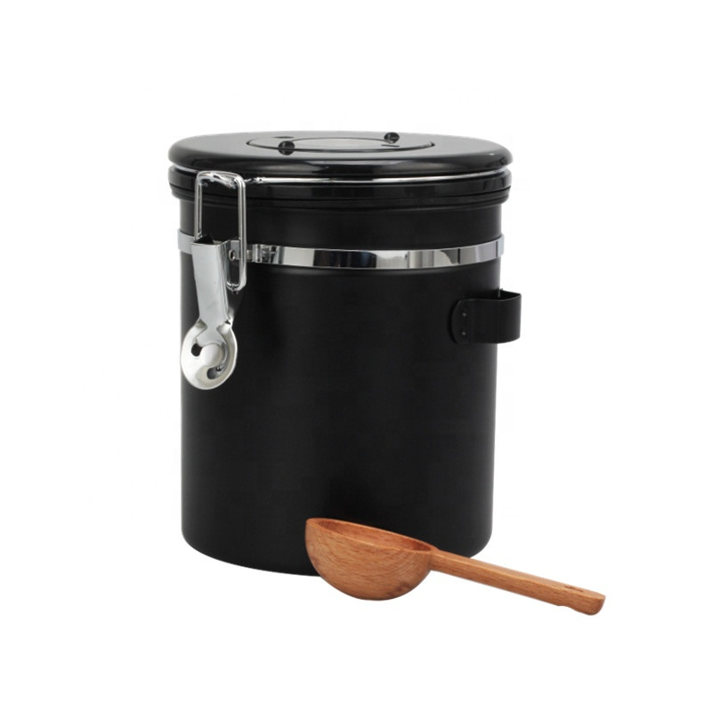 Airtight Stainless Steel Kitchen Food Storage Canister With Scoop — 3