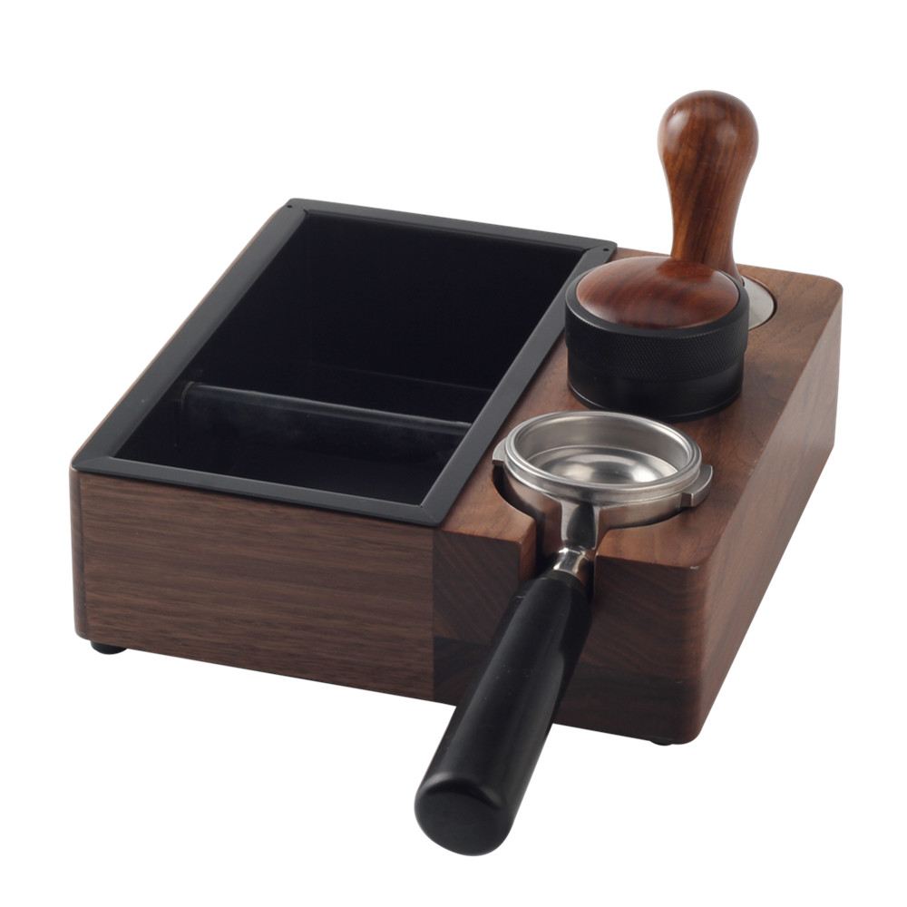 4 In 1 Wooden Knock Box, Portafilter Stand, Coffee Knock Box With Durable Knock Bar — 5