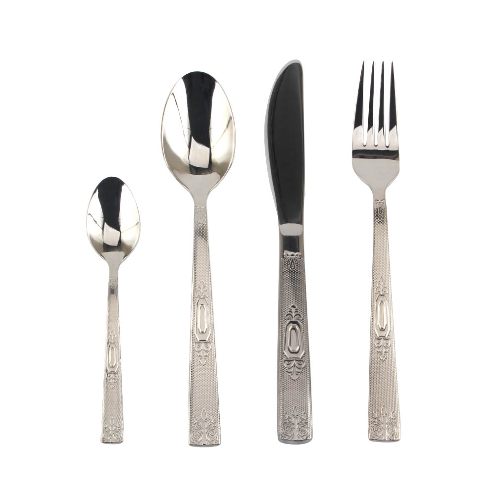 Stainless Steel Mirror Polished Cutlery Set Include Forks Spoons Knives, Mirror Polished Tableware Set — 6