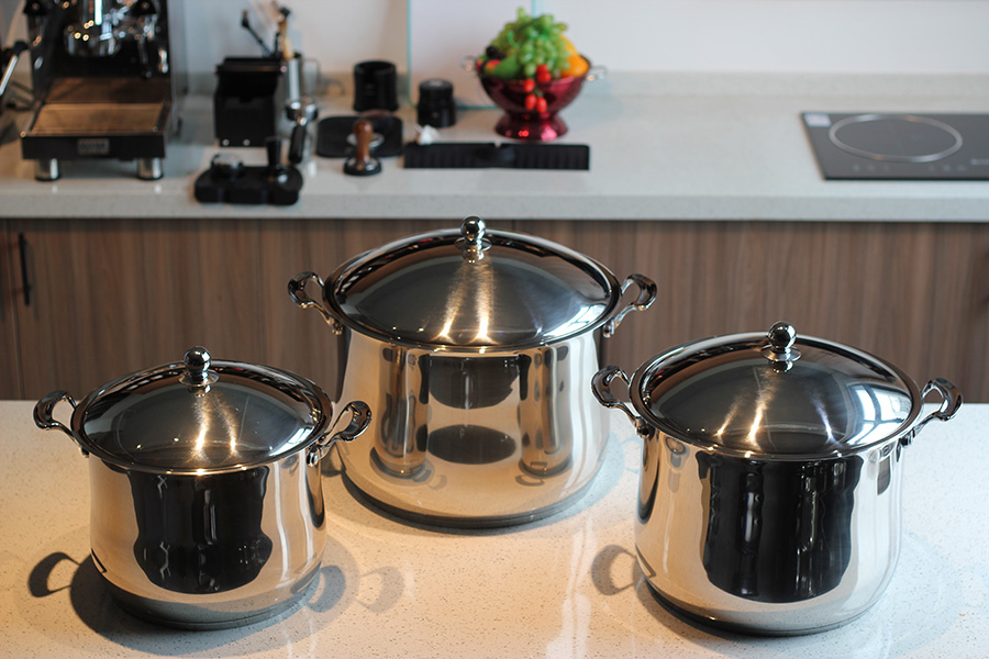 3pcs Stainless Steel Stockpot — 7