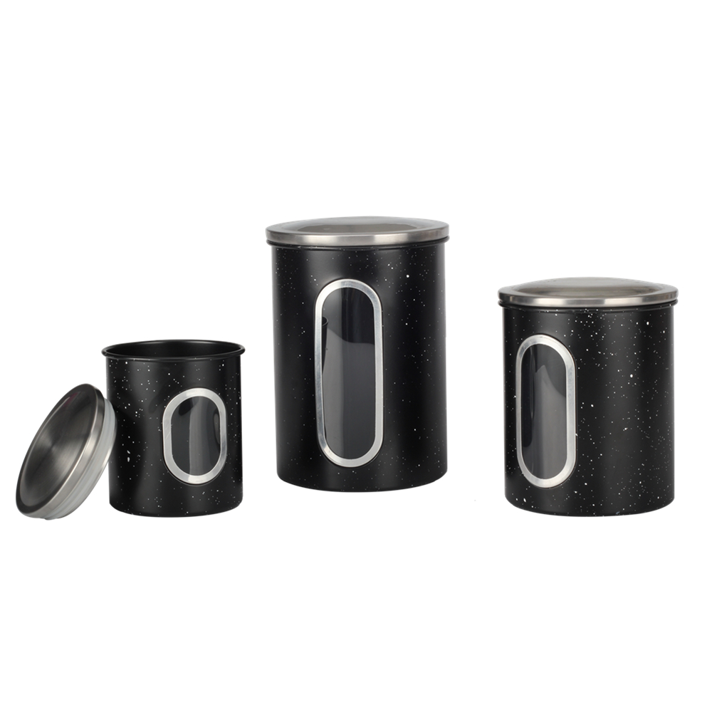 Airtight Stainless Steel Canisters Sets for The Kitchen With See Window
