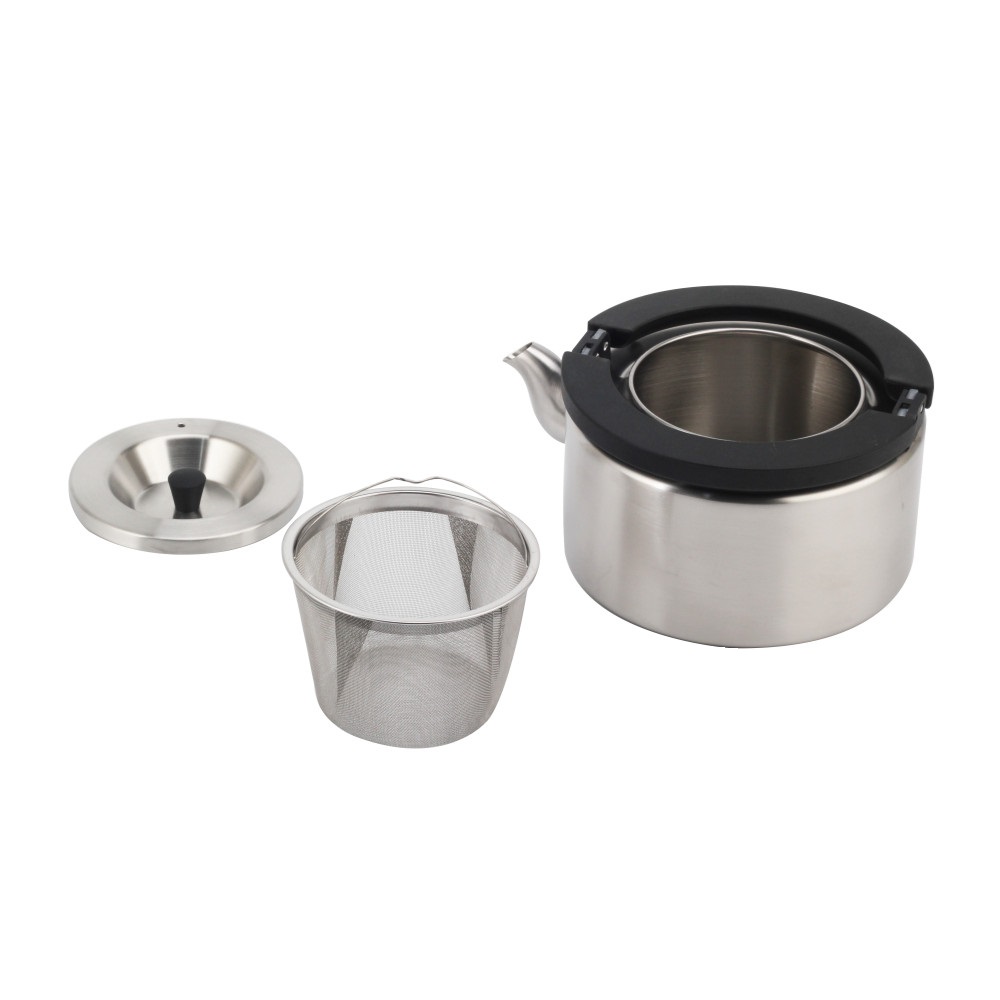 Gooseneck S/S Whistling Tea Kettle With Strainer — 2