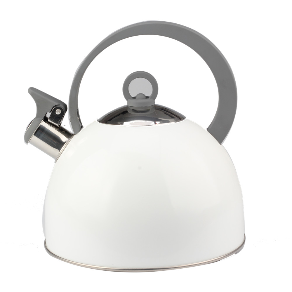 Classic Stainless Steel Whistling Tea Kettle (White) — product information