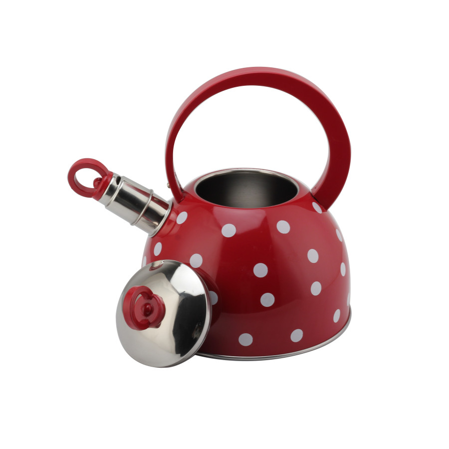 3L Whistling Kettle-Suitable for Induction And Gas-Stainless Steel Kettle for Tea-Red — product information