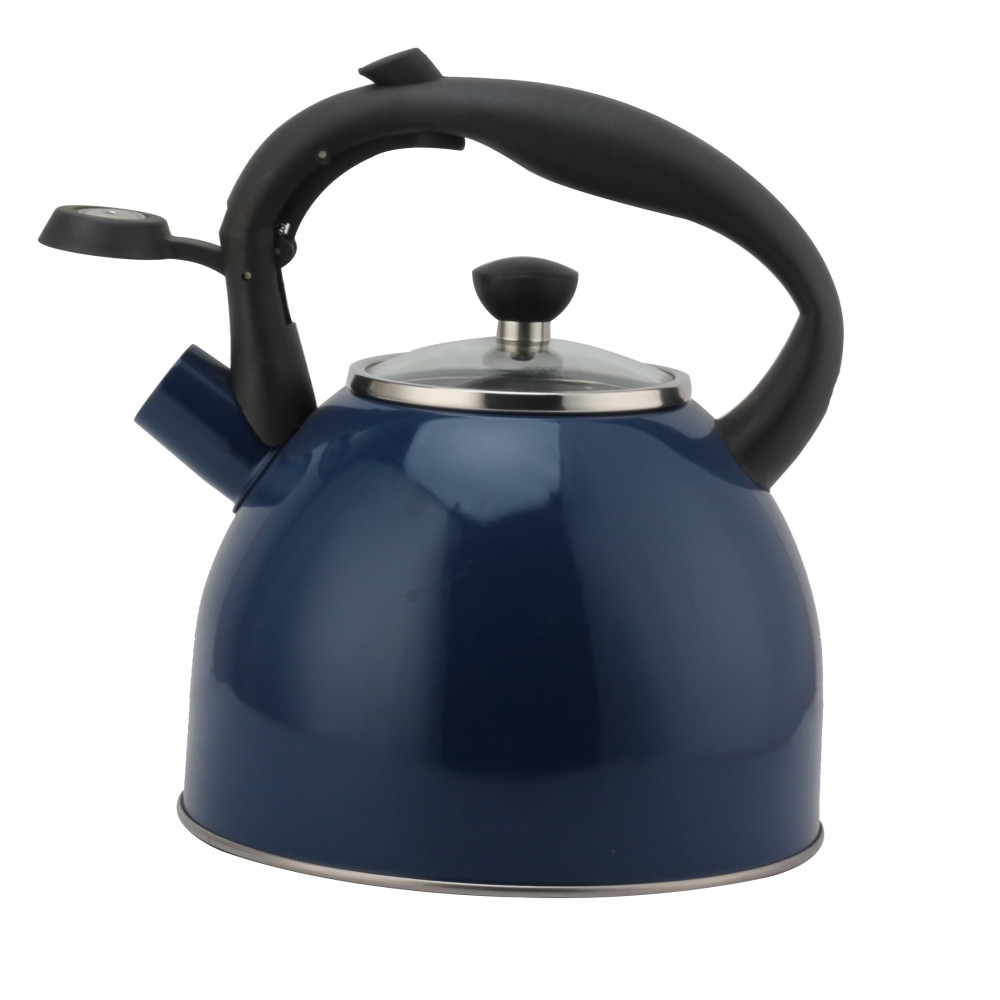 Fashionable S/S Whistling Kettle for Kitchen-Deep Blue