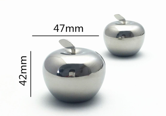 Apple Shape Whiskey Stone, Stainless Steel Ice Cubes With High Cooling — 6