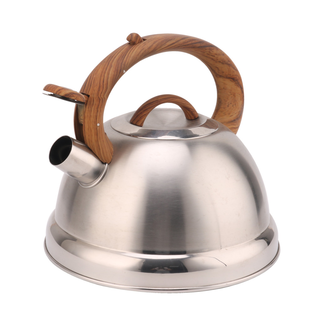 Stainless Steel Whistling Tea Kettle-Suitable for Many Hobs-Wooden Handle — product information