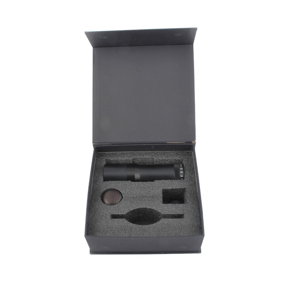 Manual Coffee Grinder With Stainless Steel Burr, External Adjustable Design, Black Color — 6