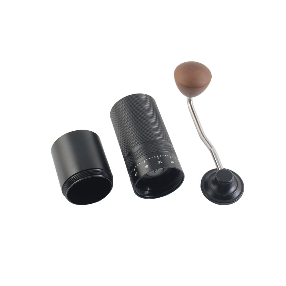 Stainless Steel Conical Burr Coffee Grinder, Portable Hand Coffee Bean Mill — product information