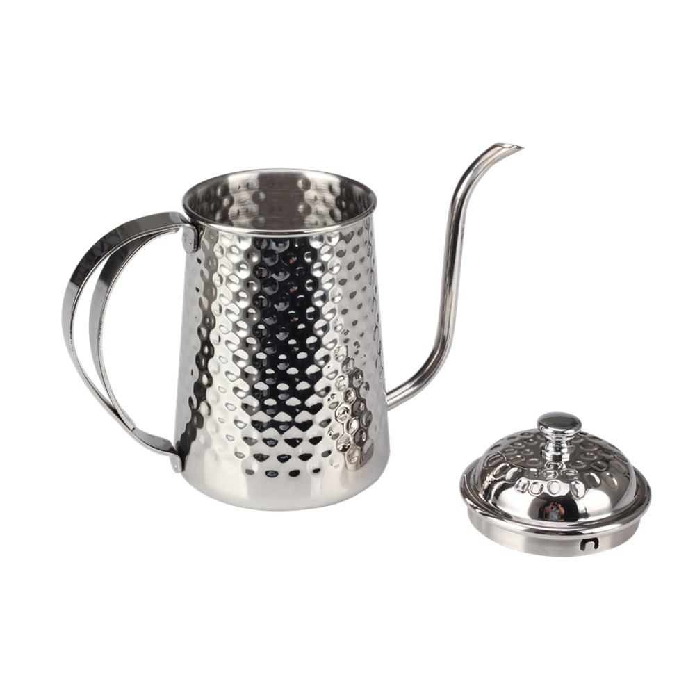 650ml Goose Necked Kettle With Hammer Finish — product information