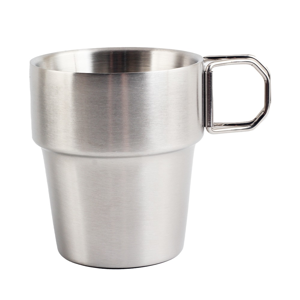 Stainless Steel Water Cup Mug With Foldable Handles — 2