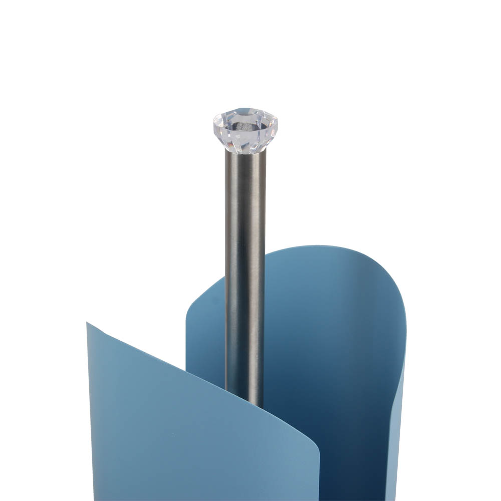 Stainless Steel Paper Towel Holder, Freestanding Holder, Blue Color — 3