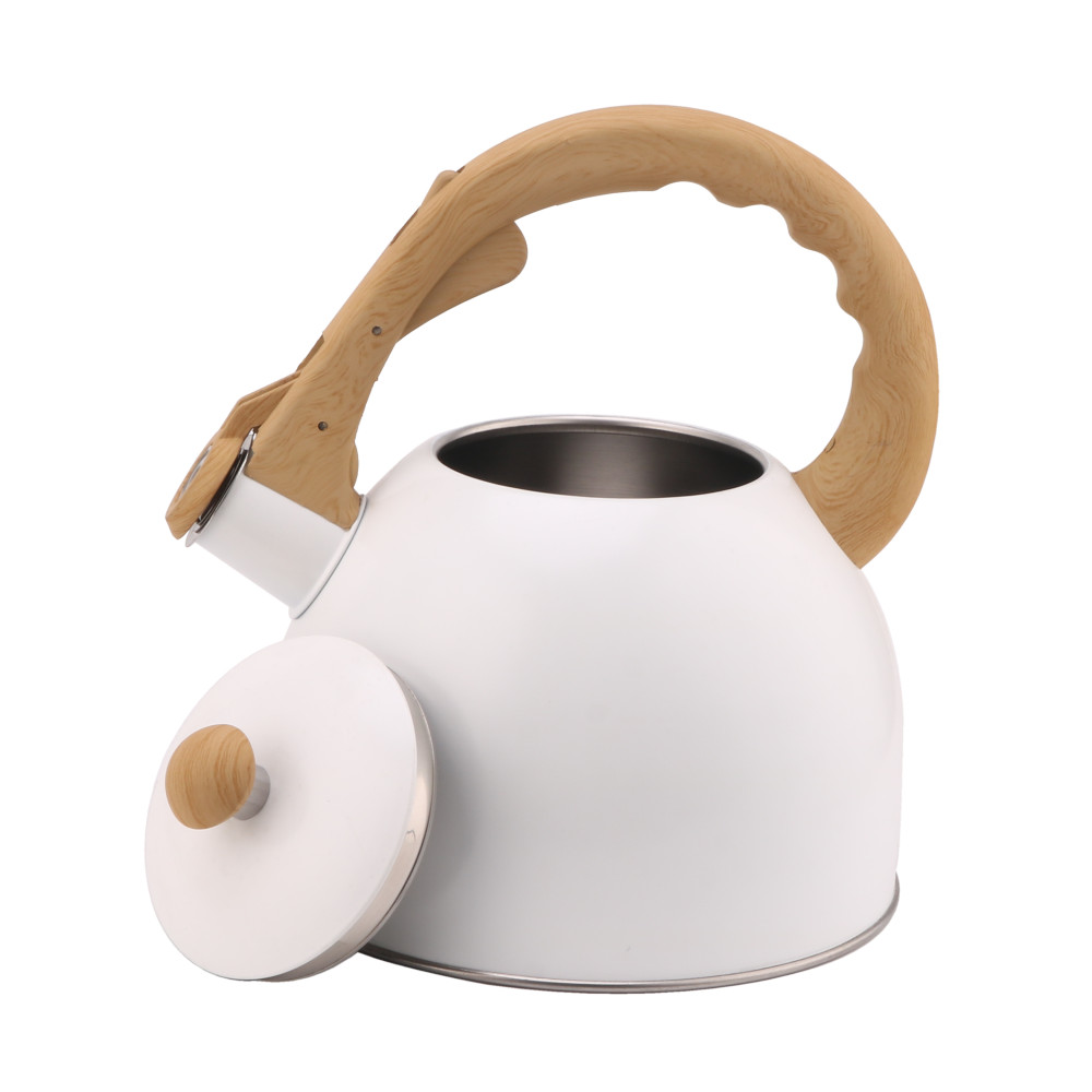 S/S Whistling Kettle - Wooden Handle-White — 6