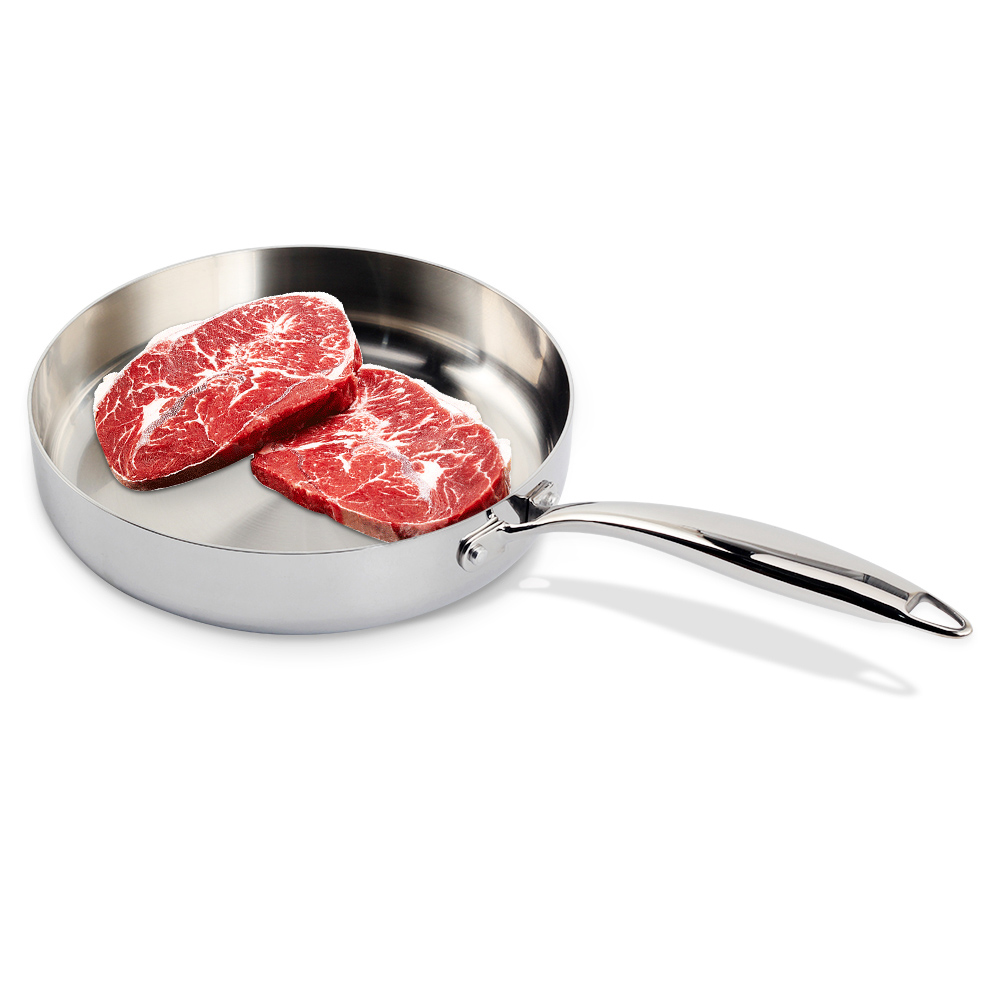 12 Inch Tri-Ply Stainless Steel Frying Pan With Lid — 5