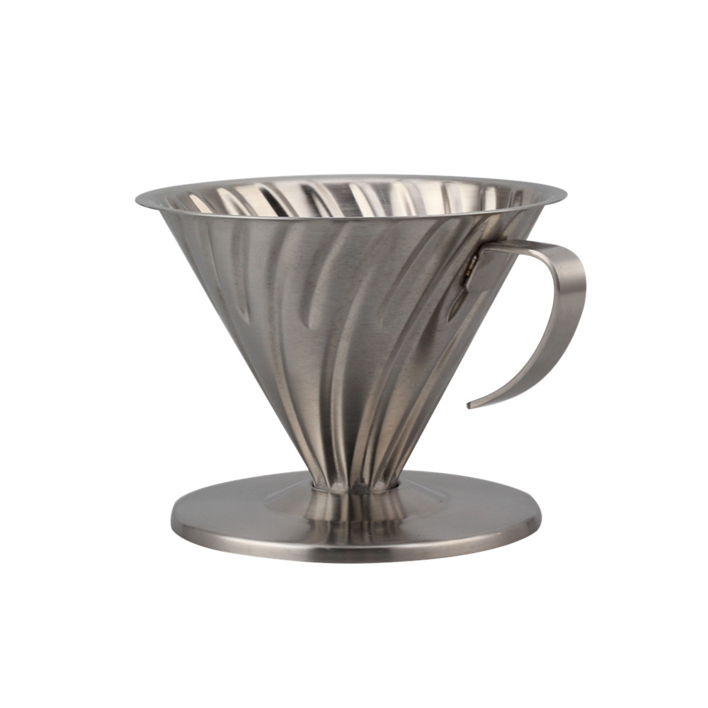 Premium Stainless Steel Coffee Filter Cone Dripper Cup — 6